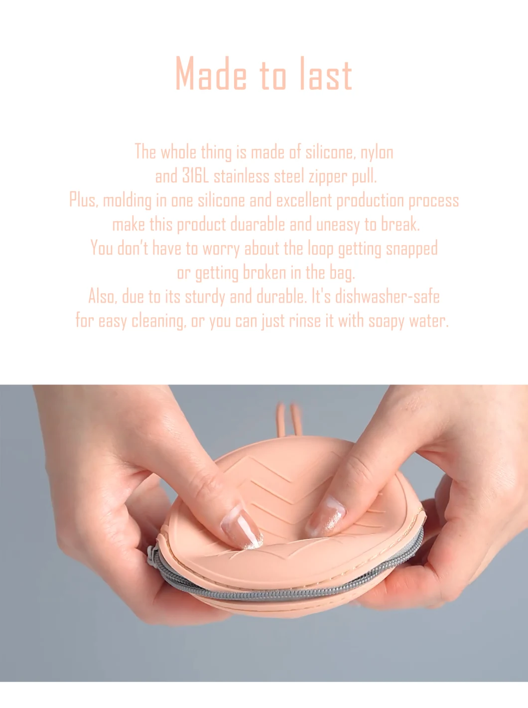 Water-Proof Portable Storage Silicone Pacifier Holders for Travel