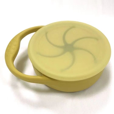 Hộp đựng thức ăn nhẹ bằng silicon cấp không tràn thức ăn không chứa BPA cho trẻ mới biết đi có nắp đậy