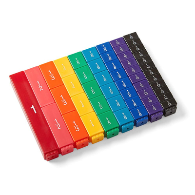 Phép toán phân số Montessori Toán cầu vồng Hình khối tháp phân số cho trường tiểu học