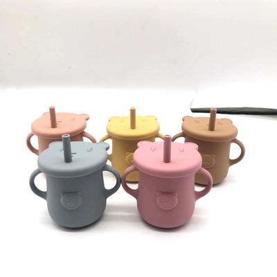 100% silicone cấp thực phẩm cốc cho bé tập đi silicone cho bé cốc tập uống nhỏ tập cho bé cốc
