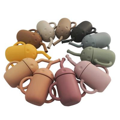 Cốc rơm silicone hình nấm hữu cơ cho trẻ mới biết đi không chứa nitrosamine