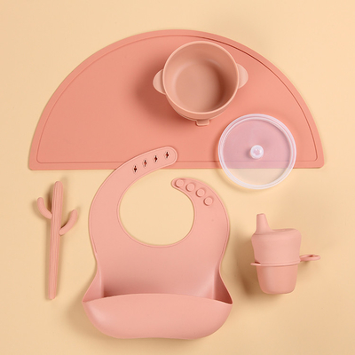 Bộ ăn dặm 100% silicone được FDA phê duyệt, Bộ đồ ăn cho bé an toàn bằng lò vi sóng