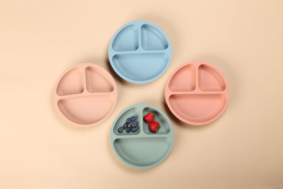 Đĩa hút silicone cấp 100% chống nóng cho trẻ ăn