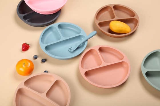 Đĩa hút silicone cấp 100% chống nóng cho trẻ ăn