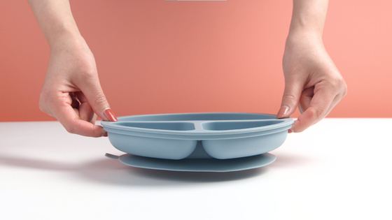 Máy rửa bát Miễn phí Dễ dàng làm sạch Đĩa hút silicone Bộ đồ ăn cho bé ăn dặm
