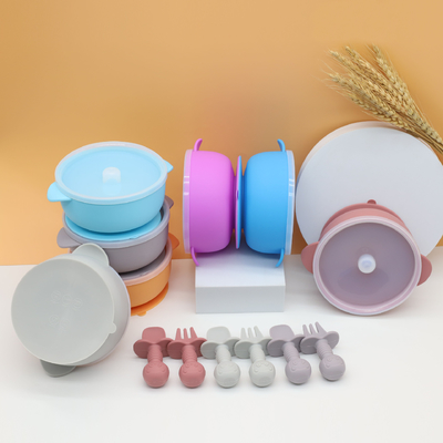 Máy rửa bát Miễn phí không trượt cho bé Bát hút silicon an toàn cho trẻ em Có sẵn lò vi sóng