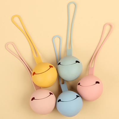 Smiley Faced 100% Food Grade Silicone Dummy Case Máy rửa chén an toàn với dây đeo