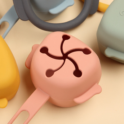 Thiết kế 3D Sản phẩm silicone dành cho trẻ em cấp thực phẩm Có dây buộc chắc chắn với dây đeo chắc chắn