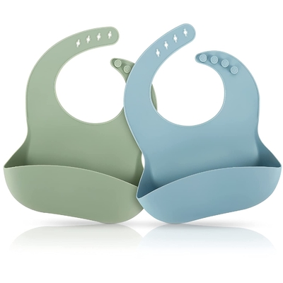 FDA đã phê duyệt Patel Màu sắc silicone cho bé ăn Yếm an toàn trong máy tiệt trùng cho bé Pinny