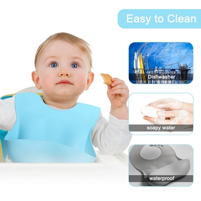 Mạnh mẽ thân thiện với dị ứng Bằng chứng chống bụi Cho trẻ bú Tạp dề silicon An toàn trong nước sôi