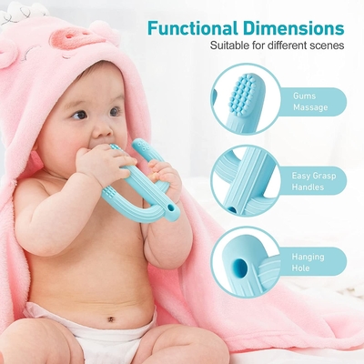 Đồ chơi trẻ em bằng silicone chống bụi đáng yêu để khám phá giác quan