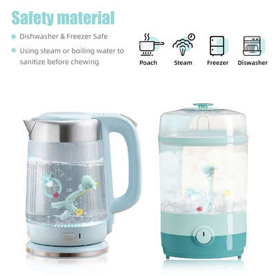 Giảm đau Không có vật liệu độc hại Đồ chơi có dây buộc silicone cho trẻ bú sữa mẹ
