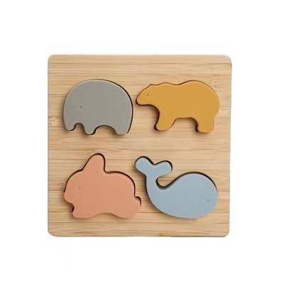 Mầm non Học tập Giáo dục Giác quan Động vật Silicone Hình dạng Đồ chơi Xếp hình cho Trẻ mới biết đi Đồ chơi