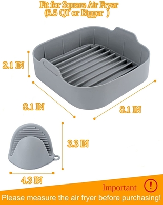 Không có PVC BPA Không có màu Patel Nồi chiên không khí Rổ silicon An toàn trong máy tiệt trùng