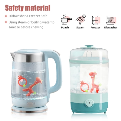 Đồ chơi trẻ em nhai silicone được thiết kế mới, mềm mại, không chứa BPA An toàn trong máy rửa bát