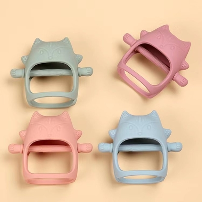 BPA Free Soft Anti-Drop Silicone Baby Mitten Teether để làm dịu cơn đau khi mọc răng