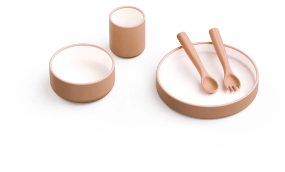 5 PCS FDA đã phê duyệt Bộ đồ ăn bằng silicone cấp thực phẩm cho trẻ ăn