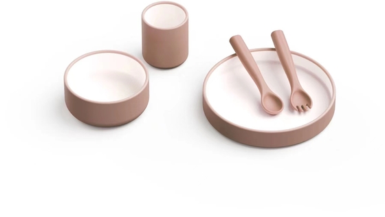 5 PCS FDA đã phê duyệt Bộ đồ ăn bằng silicone cấp thực phẩm cho trẻ ăn