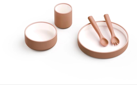 5 PCS FDA đã phê duyệt Bộ đồ ăn bằng silicone cấp thực phẩm cho trẻ ăn