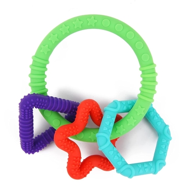 Giảm đau Đồ chơi trẻ em mọc răng bằng silicon không thể phá vỡ bằng silicone cho trẻ bú sữa mẹ