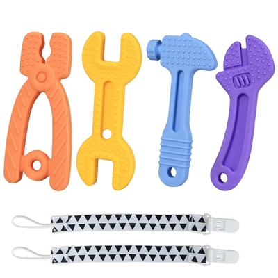 Hammer Wrench Spanner Kìm hình chiếc răng hàm bằng silicone cho bé 0-12 tháng