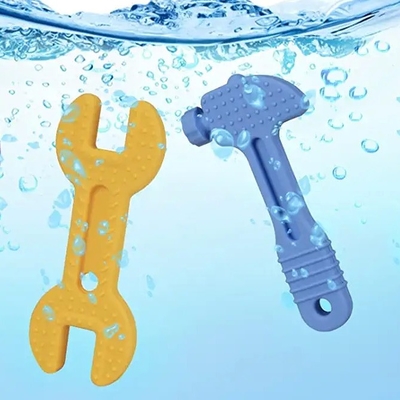 Hammer Wrench Spanner Kìm hình chiếc răng hàm bằng silicone cho bé 0-12 tháng