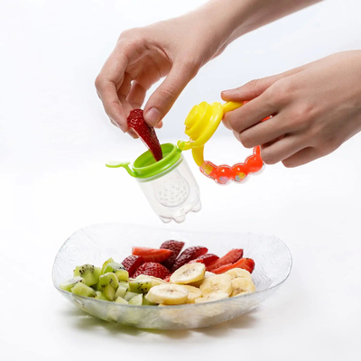 Bộ hỗ trợ mọc răng cho bé Núm vú giả thức ăn trái cây cho sữa đông lạnh