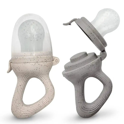 2 cái Núm vú giả cho bé ăn thức ăn cấp với 2 núm ti silicone bổ sung