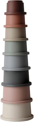 Đồ chơi xếp ly silicone cấp độ bền thực phẩm có tính giáo dục cho trẻ mới biết đi