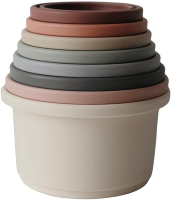 Đồ chơi xếp ly silicone cấp độ bền thực phẩm có tính giáo dục cho trẻ mới biết đi
