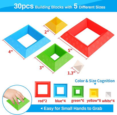 Các hoạt động học tập ở trường mầm non đầy màu sắc Đồ chơi xếp chồng bằng nhựa Quà tặng giáo dục cho trẻ em