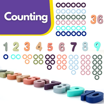Học toán mầm non Montessori Câu đố số bằng gỗ cho các hoạt động của trẻ mới biết đi
