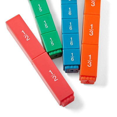 Phép toán phân số Montessori Toán cầu vồng Hình khối tháp phân số cho trường tiểu học