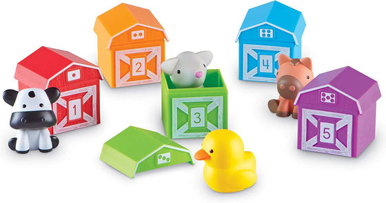 Đếm Kết hợp &amp; Phân loại Đồ chơi nông trại học tập Peekaboo cho trẻ mới biết đi