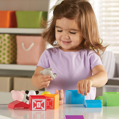 Đếm Kết hợp &amp; Phân loại Đồ chơi nông trại học tập Peekaboo cho trẻ mới biết đi