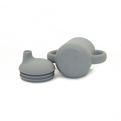 Thức ăn cho trẻ em Lớp thân thiện với môi trường Cốc Sippy silicon dễ thương có tay cầm