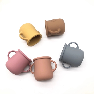 2023 Thiết Kế Mới Không Chứa BPA Cho Bé Hình Gấu Dễ Thương Huấn Luyện Cho Bé Ống Hút Silicone Cốc Cho Bé