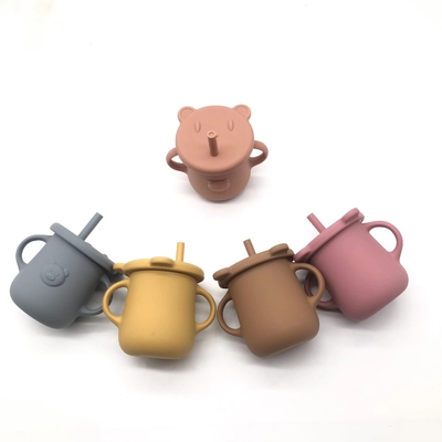 100% silicone cấp thực phẩm cốc cho bé tập đi silicone cho bé cốc tập uống nhỏ tập cho bé cốc