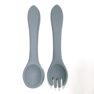 Bộ muỗng và nĩa silicone FDA cho Dao kéo tự ăn Nitrosamine Miễn phí