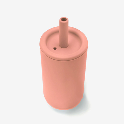 FDA Baby Cup silicon nhỏ không chứa BPA Cốc silicon có nắp đậy bằng ống hút