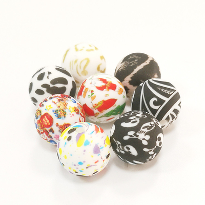 Hạt silicone có thể nhai được Leopard Print Hạt silicone 12mm Đồ chơi trẻ em DIY