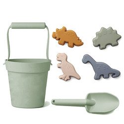 Xô cát silicone thân thiện với môi trường Bộ đồ chơi bãi biển Silicon cấp thực phẩm OEM cho trẻ em