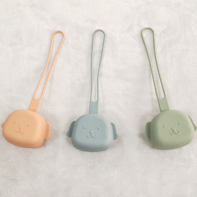 Dễ dàng làm sạch Sản phẩm silicone dành cho trẻ em Bảo quản du lịch Giá đỡ núm vú giả cho trẻ mọc răng ODM 24g