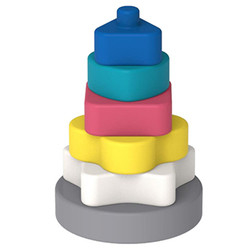 CE Giáo dục Đồ chơi xếp chồng silicone Khối xây dựng sáng tạo SGS cho trẻ em