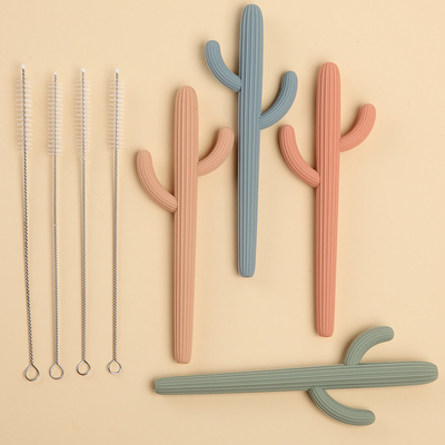 Dây buộc xương rồng Silicone không độc hại Đồ chơi mọc răng không chứa BPA với bàn chải 20cm