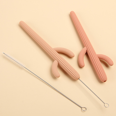 Dây buộc xương rồng Silicone không độc hại Đồ chơi mọc răng không chứa BPA với bàn chải 20cm