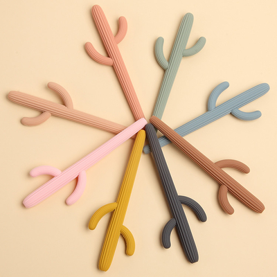 Dây buộc xương rồng Silicone không độc hại Đồ chơi mọc răng không chứa BPA với bàn chải 20cm