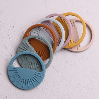 Hình dạng dễ thương Dây buộc thực phẩm cấp silicone cho bé Dây buộc silicone không chứa BPA 9 * 9 * 0,7cm