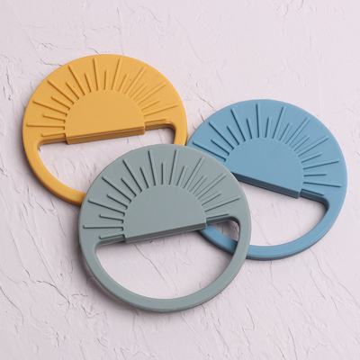 Hình dạng dễ thương Dây buộc thực phẩm cấp silicone cho bé Dây buộc silicone không chứa BPA 9 * 9 * 0,7cm