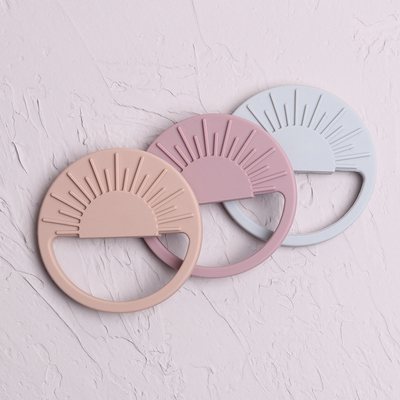 Hình dạng dễ thương Dây buộc thực phẩm cấp silicone cho bé Dây buộc silicone không chứa BPA 9 * 9 * 0,7cm